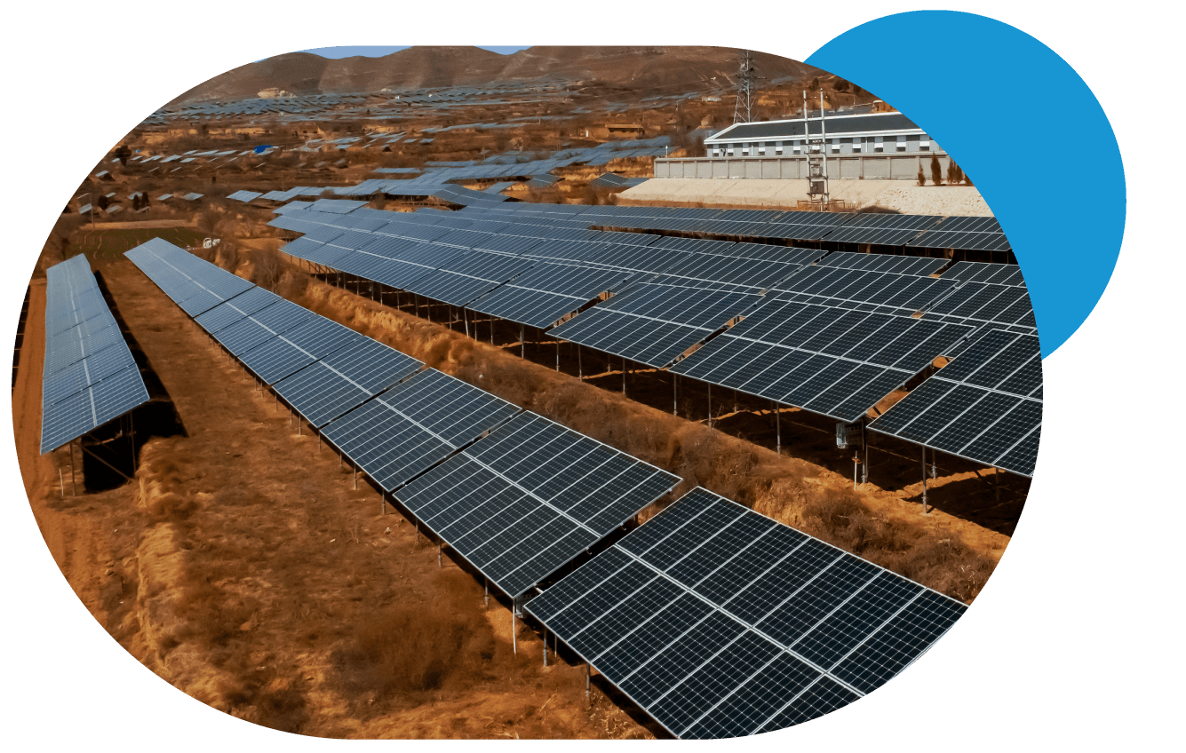 Planta de placas solares fotovoltaica para inyección a red.